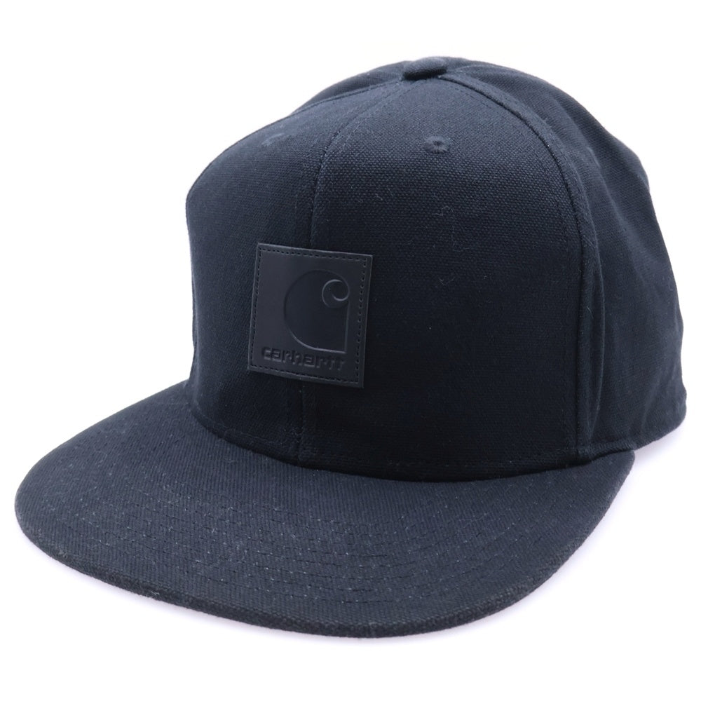 CARHARTT(カーハート) LOGO CAP ロゴパッチ付き ベースボールキャップ 帽子 ブラック IO23099