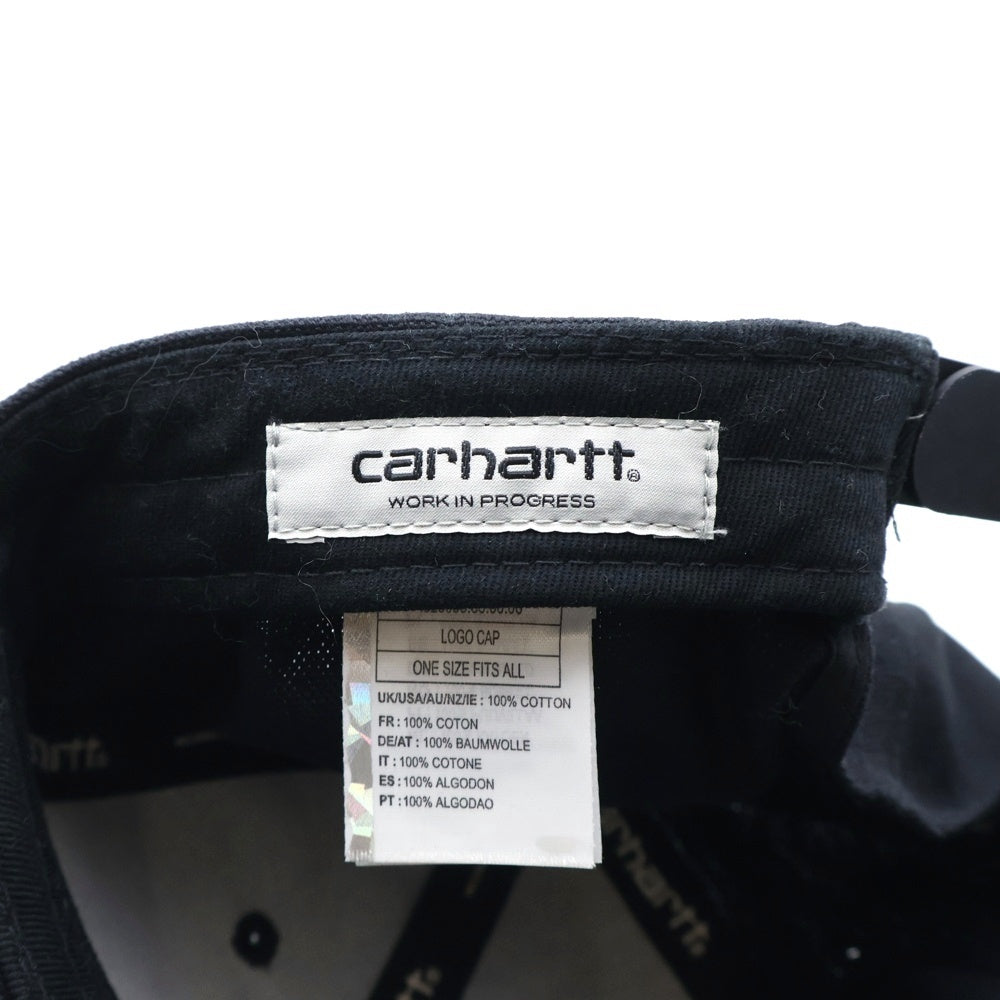 CARHARTT(カーハート) LOGO CAP ロゴパッチ付き ベースボールキャップ 帽子 ブラック IO23099