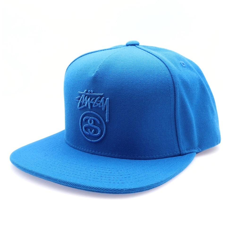 STUSSY(ステューシー) フロント刺繍ロゴ スナップバックキャップ ブルー