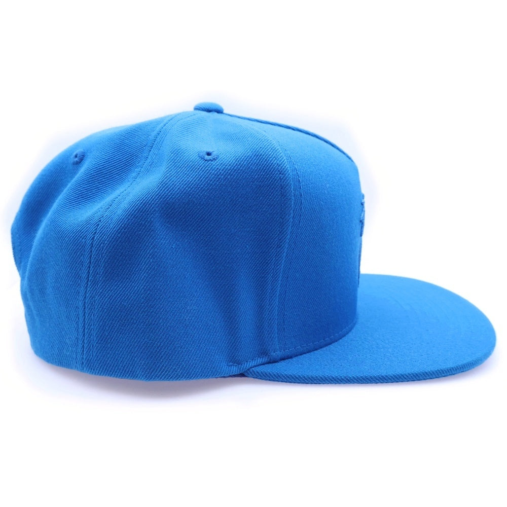 STUSSY(ステューシー) フロント刺繍ロゴ スナップバックキャップ ブルー