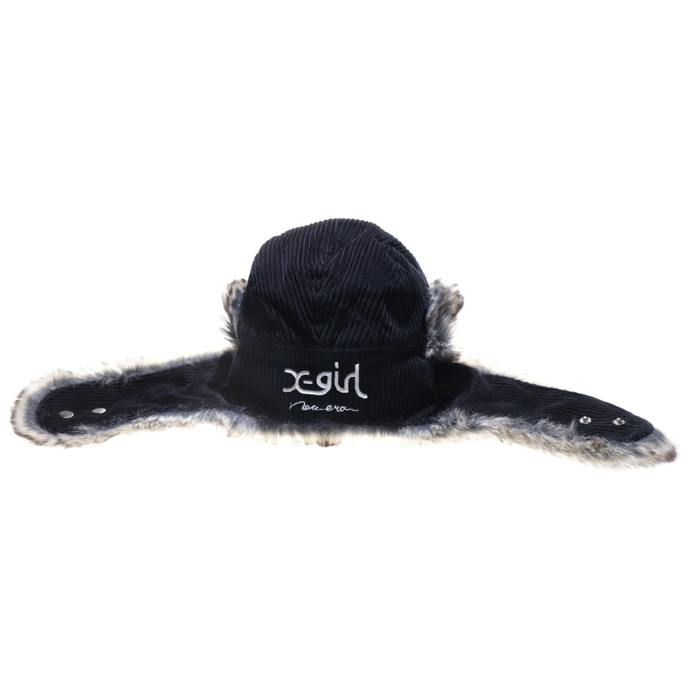 NEW ERA(ニューエラ) ×X-GIRL コーデュロイ フライトキャップ グレー/ブラック