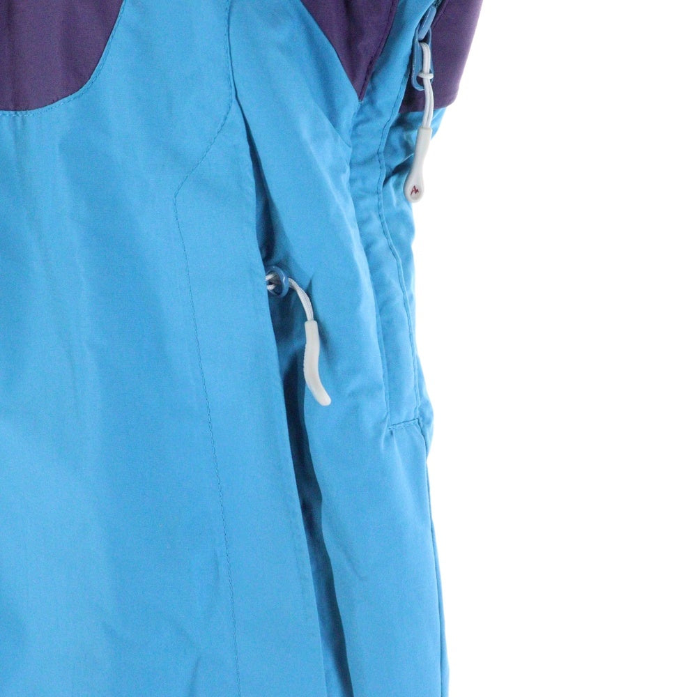 Marmot(マーモット) フロント刺繍ロゴ ツートンカラーフーディージャケット パープル/ブルー