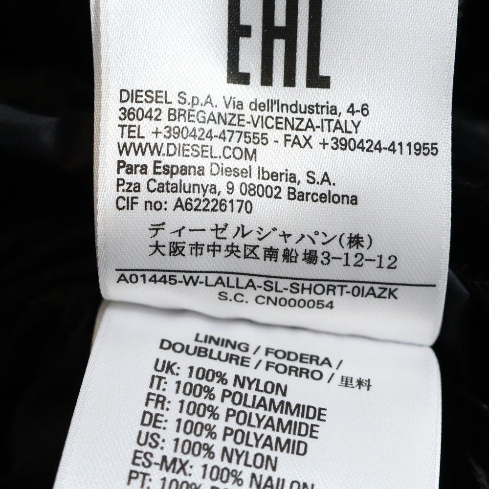 DIESEL(ディーゼル) フーディーダウンベスト レディース ブラック