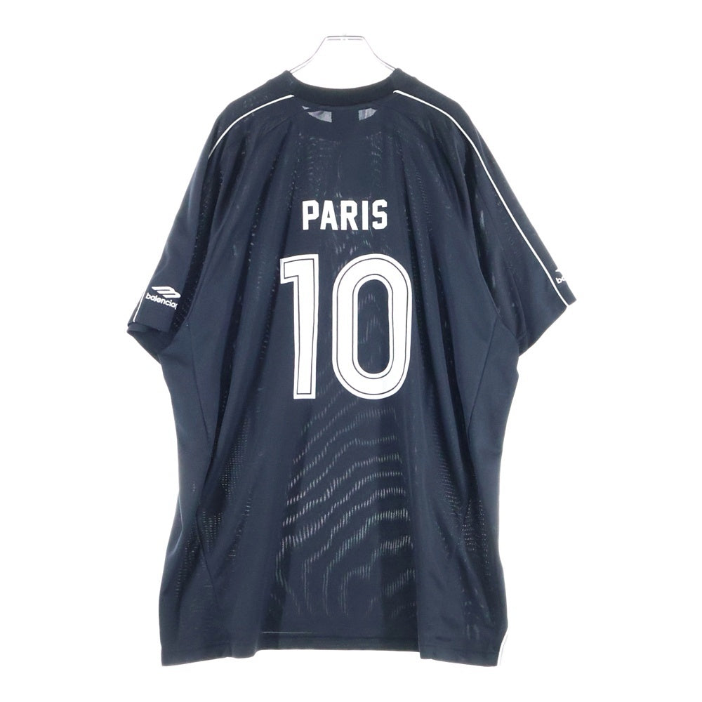 BALENCIAGA(バレンシアガ) 24SS Soccer サッカーロゴ オーバーサイズ 半袖Tシャツ ブラック 777705