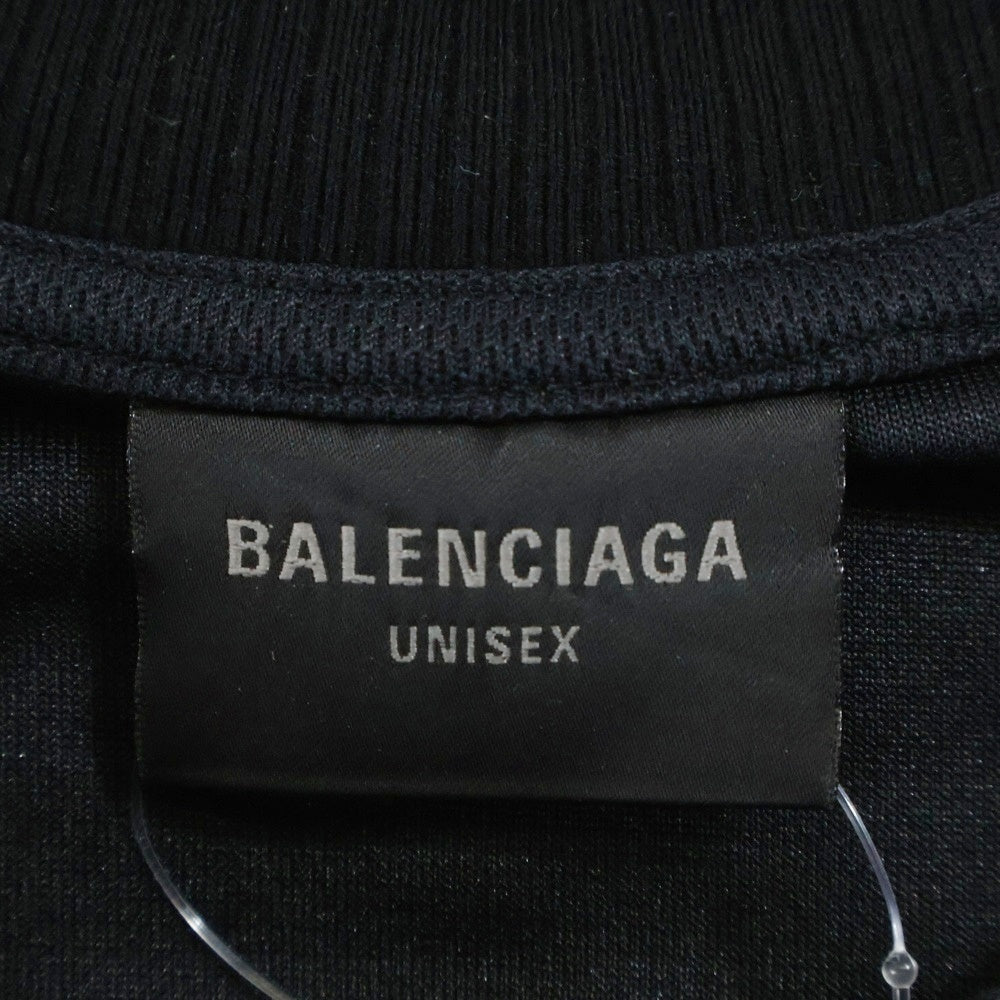 BALENCIAGA(バレンシアガ) 24SS Soccer サッカーロゴ オーバーサイズ 半袖Tシャツ ブラック 777705