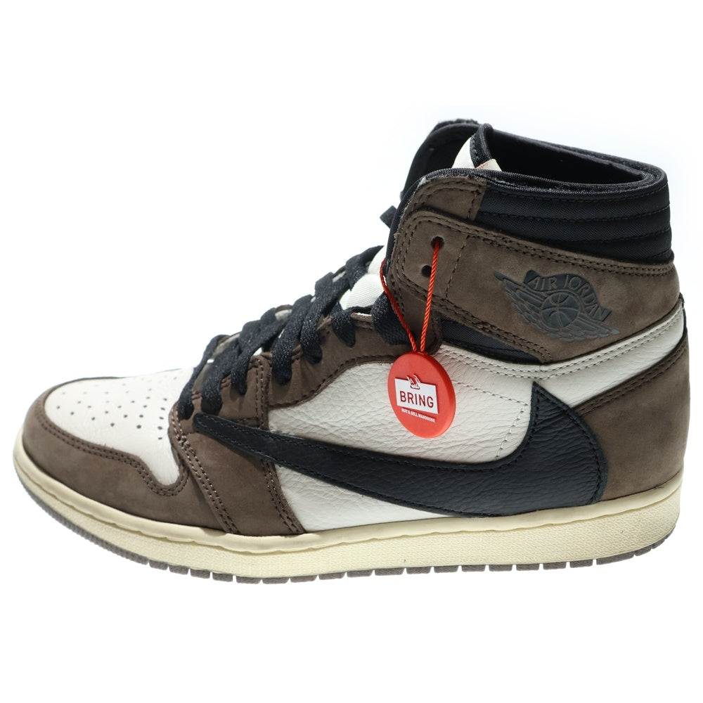 NIKE(ナイキ) ×Travis Scott Air Jordan 1 Retro High OG TS SP Sail/Dark Mocha ×トラヴィススコット レトロ OG TS SP セイル/ダークモカ ハイカットスニーカー CD4487-100