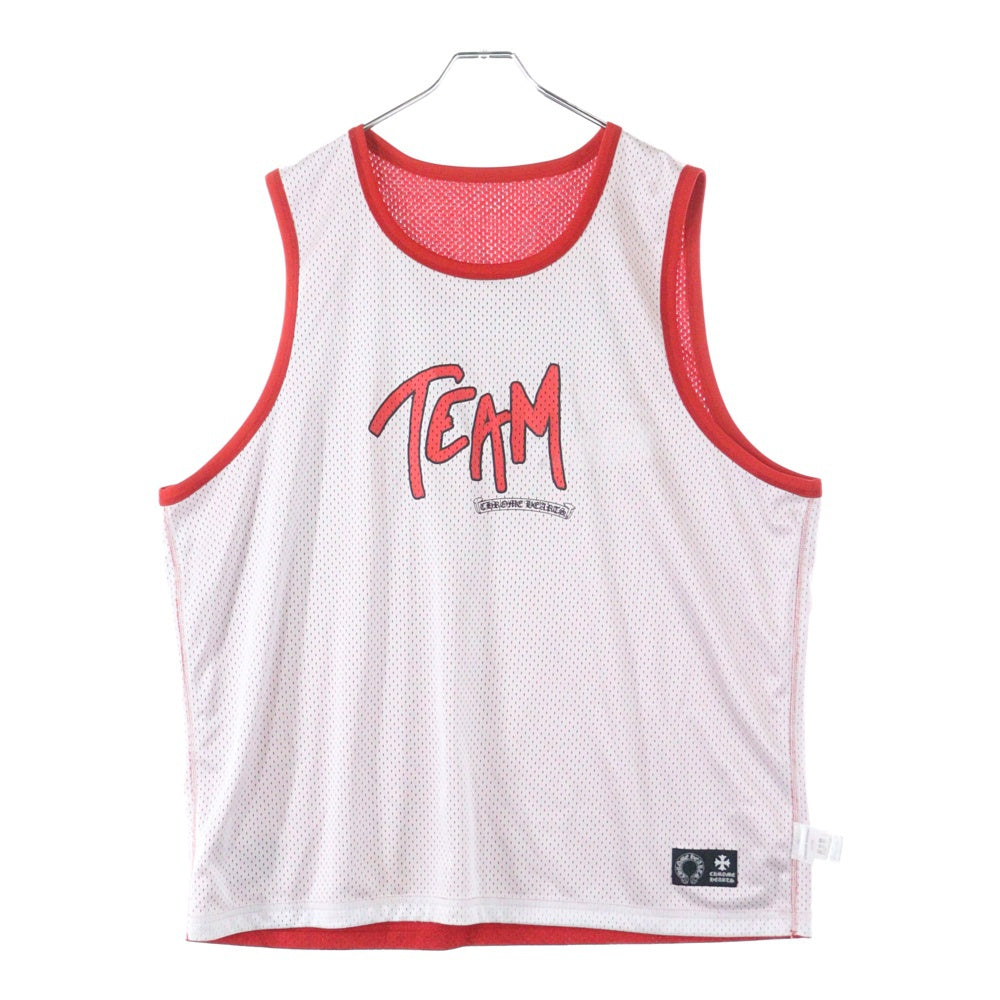 CHROME HEARTS(クロムハーツ) ×MATTY BOY MESH WARM UP JERSEY ×マッティボーイ メッシュウォームアップ バーシティジャージリバーシブルタンクトップ レッド/ホワイト