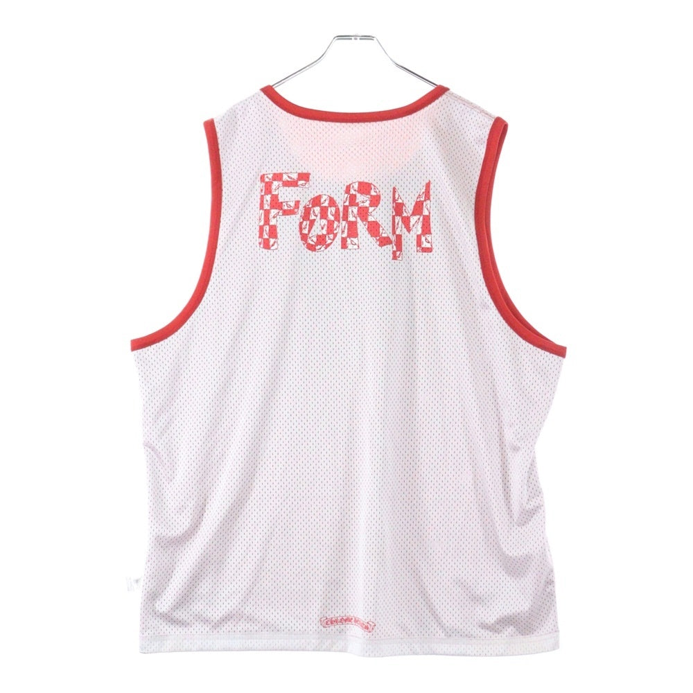 CHROME HEARTS(クロムハーツ) ×MATTY BOY MESH WARM UP JERSEY ×マッティボーイ メッシュウォームアップ バーシティジャージリバーシブルタンクトップ レッド/ホワイト