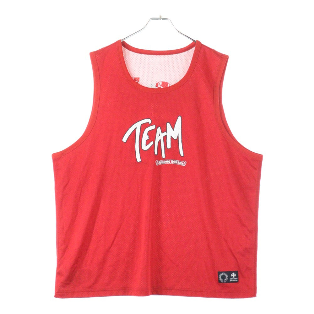 CHROME HEARTS(クロムハーツ) ×MATTY BOY MESH WARM UP JERSEY ×マッティボーイ メッシュウォームアップ バーシティジャージリバーシブルタンクトップ レッド/ホワイト