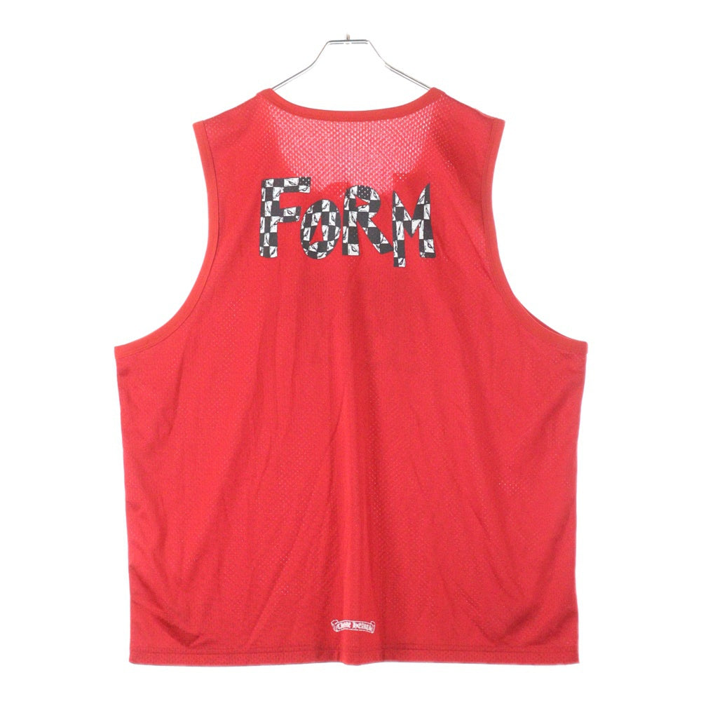 CHROME HEARTS(クロムハーツ) ×MATTY BOY MESH WARM UP JERSEY ×マッティボーイ メッシュウォームアップ バーシティジャージリバーシブルタンクトップ レッド/ホワイト