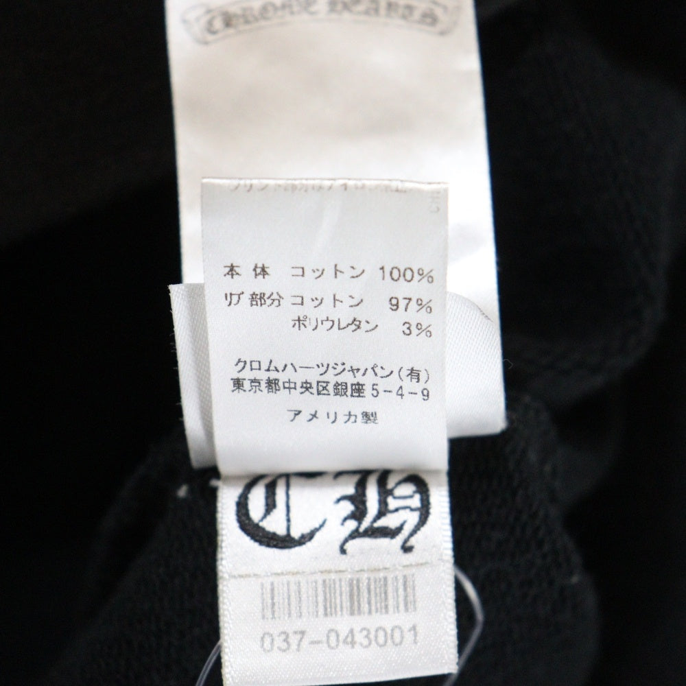 CHROME HEARTS(クロムハーツ) Graveyard Cemetery Cross Sweat Hoodie グレイブヤード セメタリークロス スウェットフーディ 胸ホースシュー 袖フローラルクロスパーカー