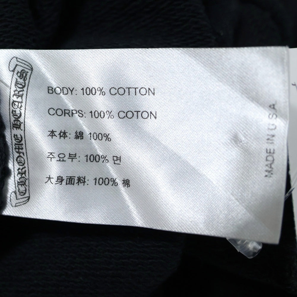 CHROME HEARTS(クロムハーツ) Graveyard Cemetery Cross Half Pants グレイブヤード セメタリークロス ハーフパンツ ホースシューロゴ ブラック