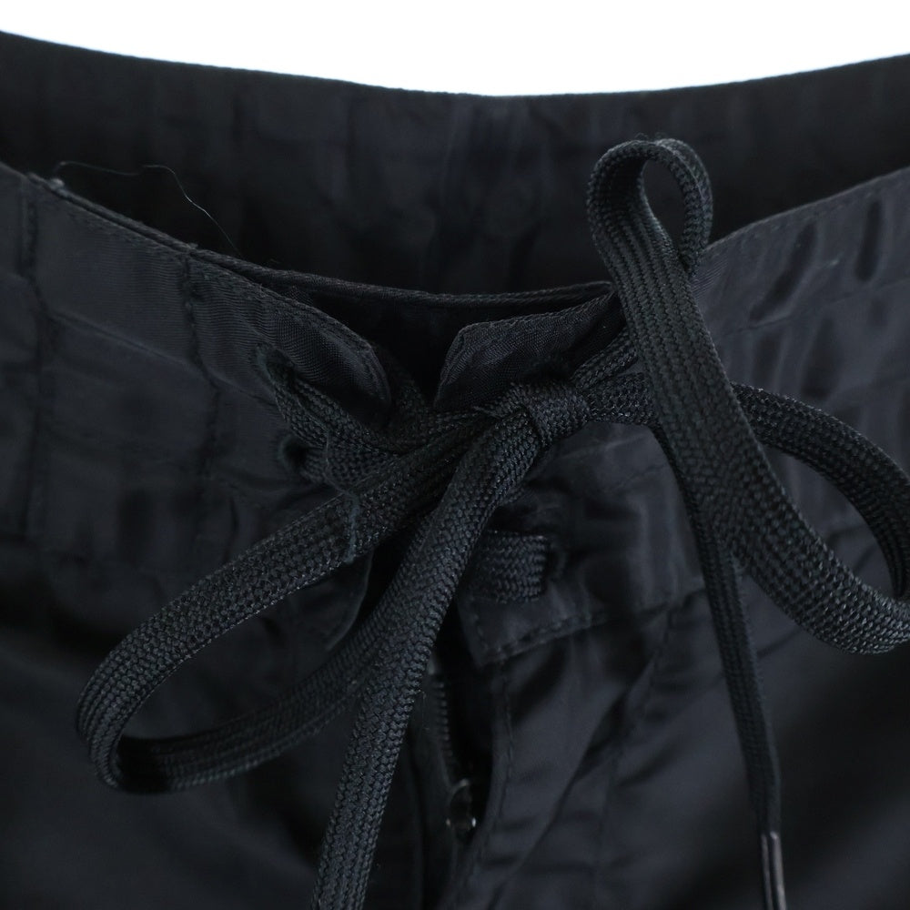 SAINT MICHAEL(セントマイケル) 23SS SWIMMING SHORT SM-S23-0000-065 ロゴプリント ナイロンショーツ ハーフパンツ ブラック