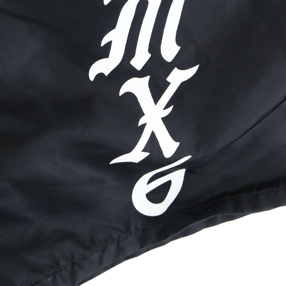 SAINT MICHAEL(セントマイケル) 23SS SWIMMING SHORT SM-S23-0000-065 ロゴプリント ナイロンショーツ ハーフパンツ ブラック