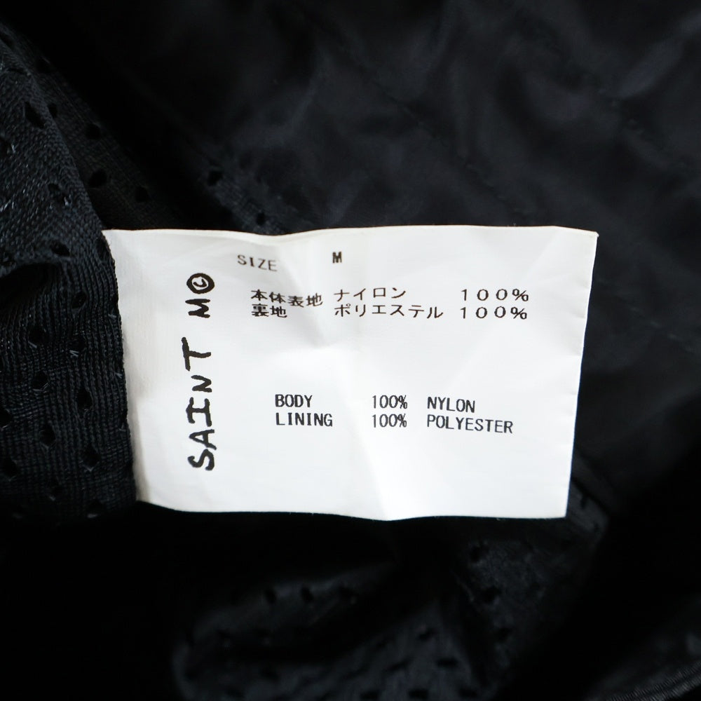 SAINT MICHAEL(セントマイケル) 23SS SWIMMING SHORT SM-S23-0000-065 ロゴプリント ナイロンショーツ ハーフパンツ ブラック