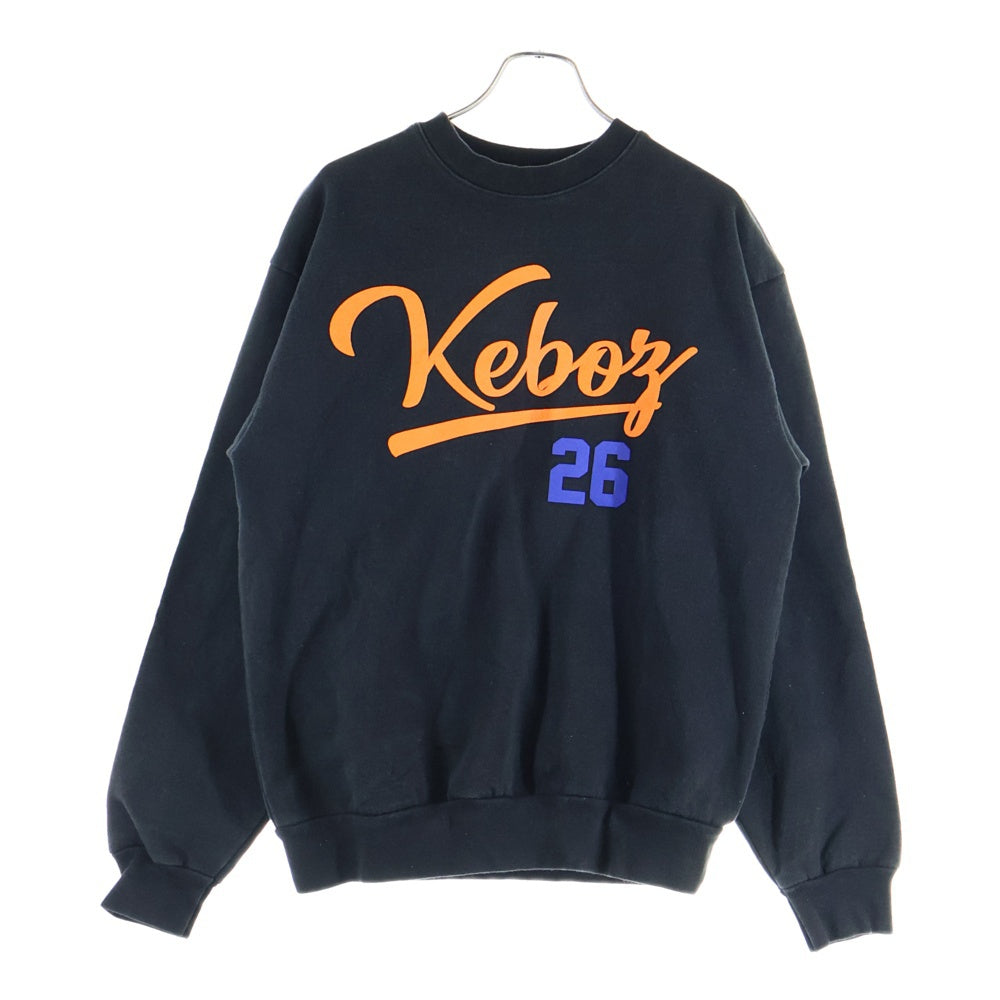 KEBOZ(ケボズ) ×フロクラブ クルーネック 長袖スウェット ブラック KEBOZ(ケボズ) ×フロクラブ クルーネック 長袖スウェット ブラック