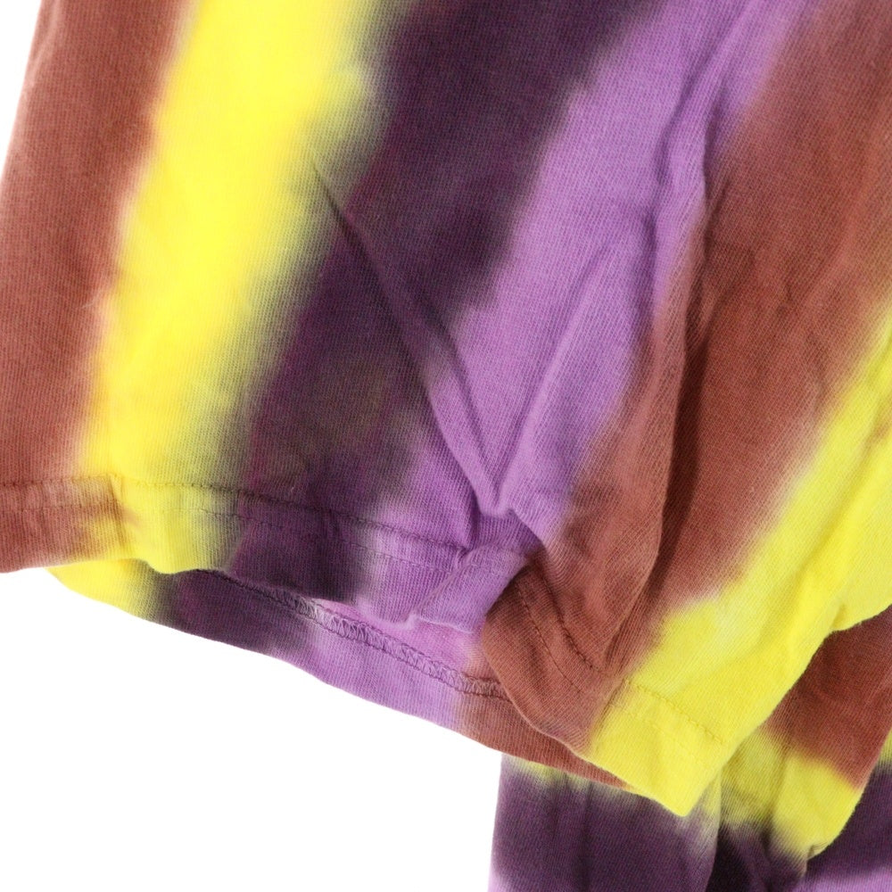 SUPREME(シュプリーム) 23AW Dyed Stripe S/S Tee タイダイ柄 ロゴ刺繍 クルーネック 半袖Tシャツ マルチカラー