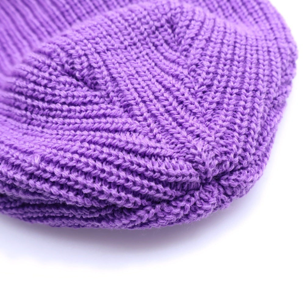SUPREME(シュプリーム) 20AW Loose Gauge Beanie ロゴ刺繍 ビーニー ニット帽 パープル