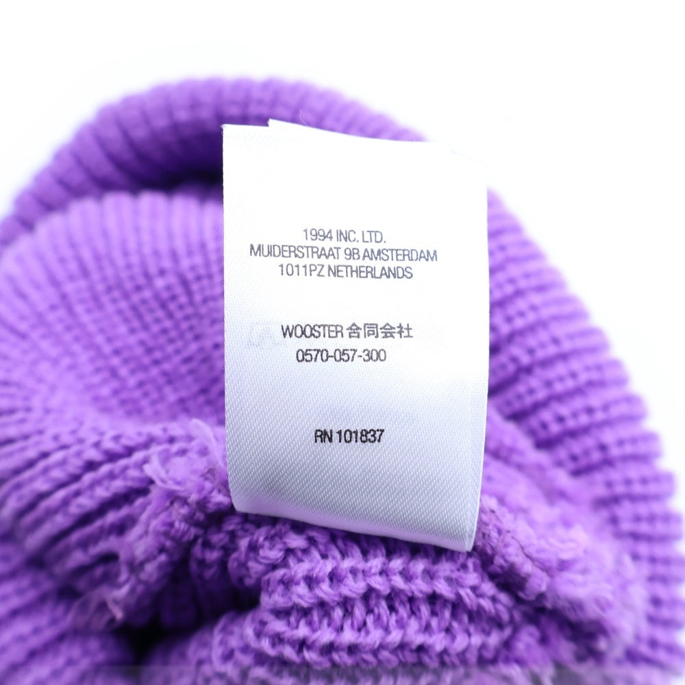SUPREME(シュプリーム) 20AW Loose Gauge Beanie ロゴ刺繍 ビーニー ニット帽 パープル
