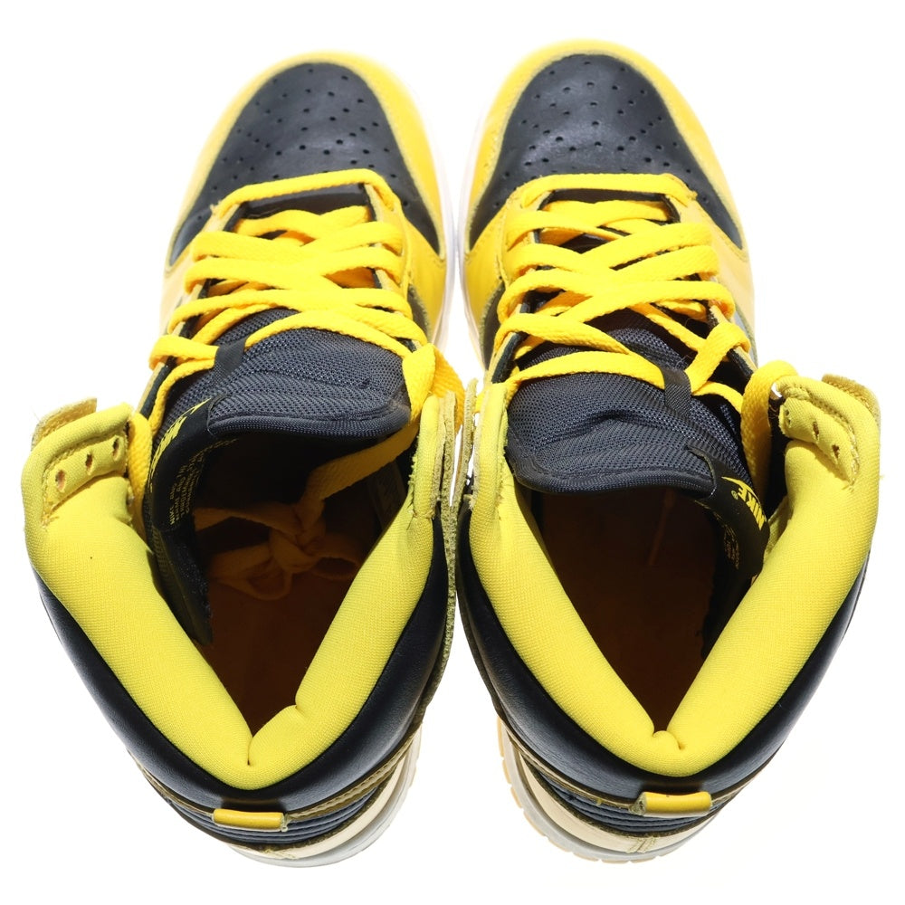 NIKE(ナイキ) Dunk High Black Varsity Maize ダンク ハイ バーシティメイズ ハイカットスニーカー ブラック/イエロー US8.5/26.5cm 852542-301