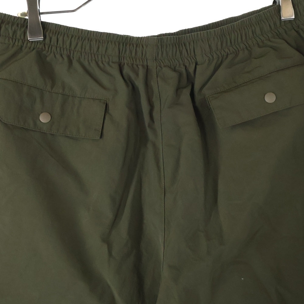 The Ennoy Professional(エンノイプロフェッショナル) 21SS Nylon Shorts エンブロイダリーロゴ ナイロンショーツ ハーフパンツ カーキ SS21BRENPT06LV