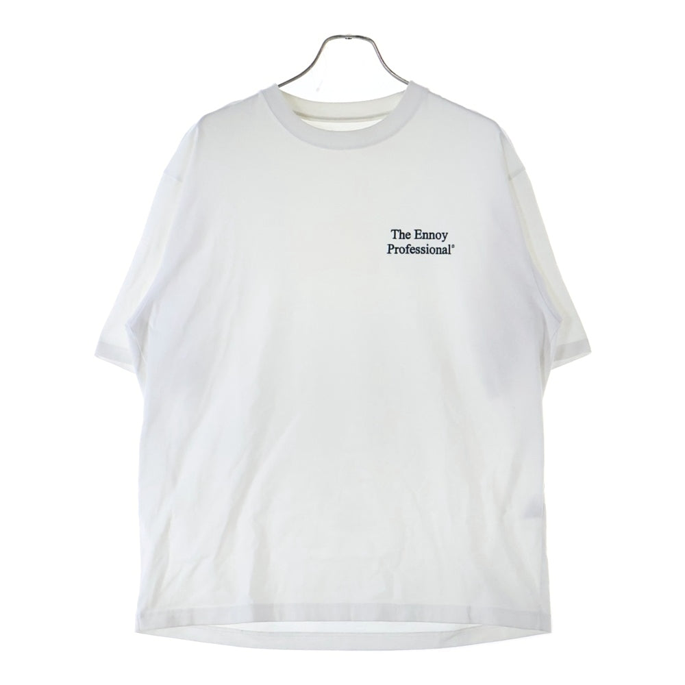 The Ennoy Professional(エンノイプロフェッショナル) 21SS エンブロイダリーロゴ クルーネック半袖Tシャツ カットソー ホワイト SS21BRENCT02NTL