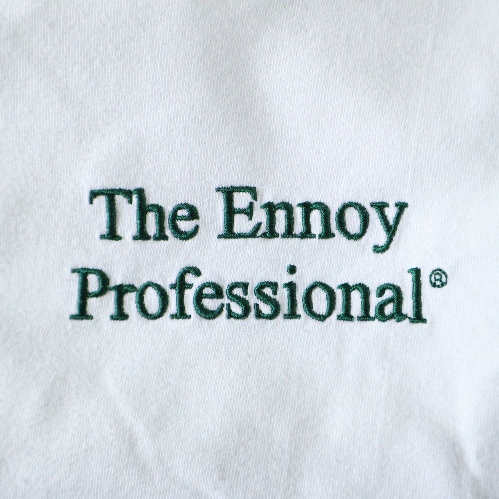 The Ennoy Professional(エンノイプロフェッショナル) 21SS エンブロイダリーロゴ クルーネック半袖Tシャツ カットソー ホワイト SS21BRENCT02NTL