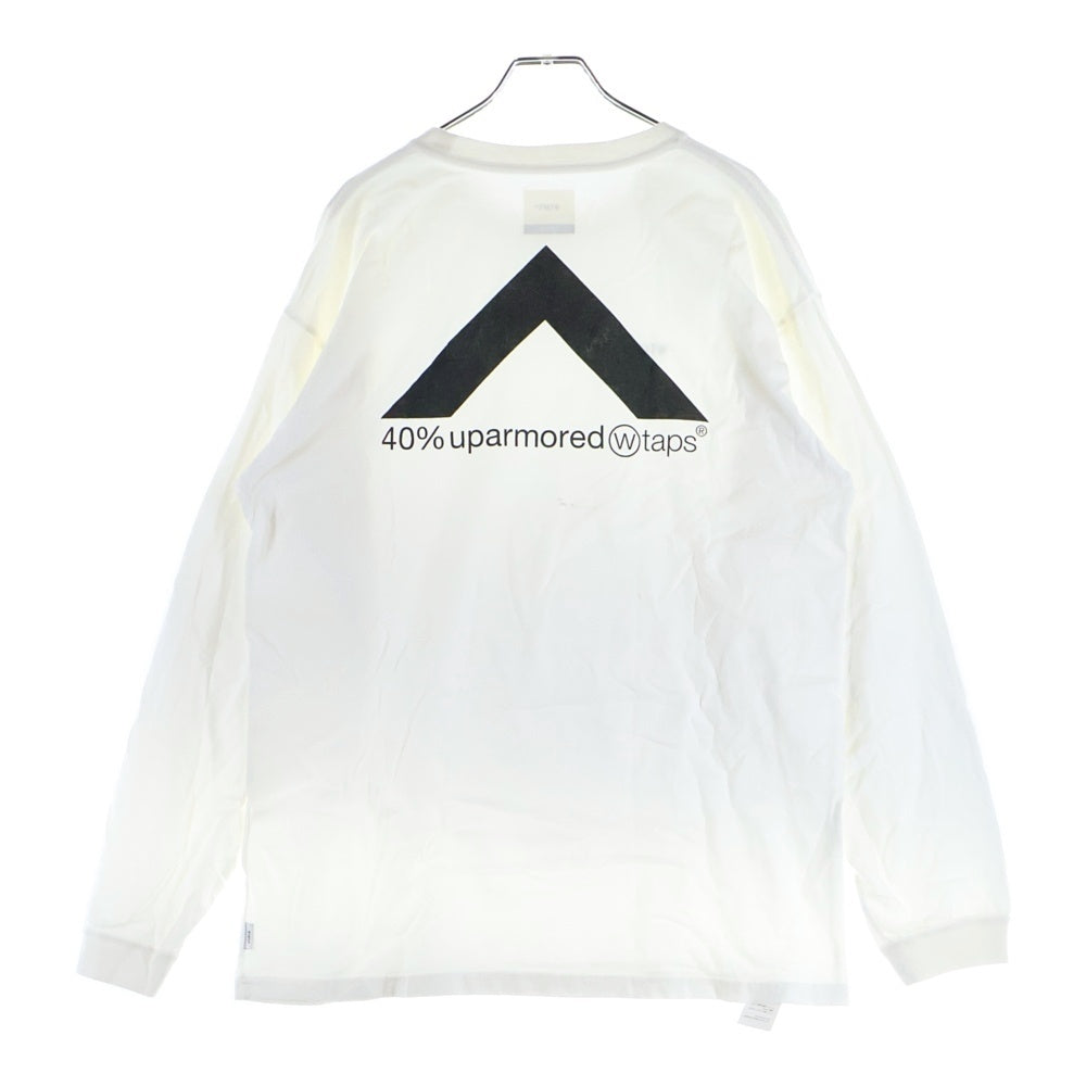 WTAPS(ダブルタップス) 20AW 40PCT UPARMORED Tee 両面プリント クルーネック長袖Tシャツカットソー ホワイト