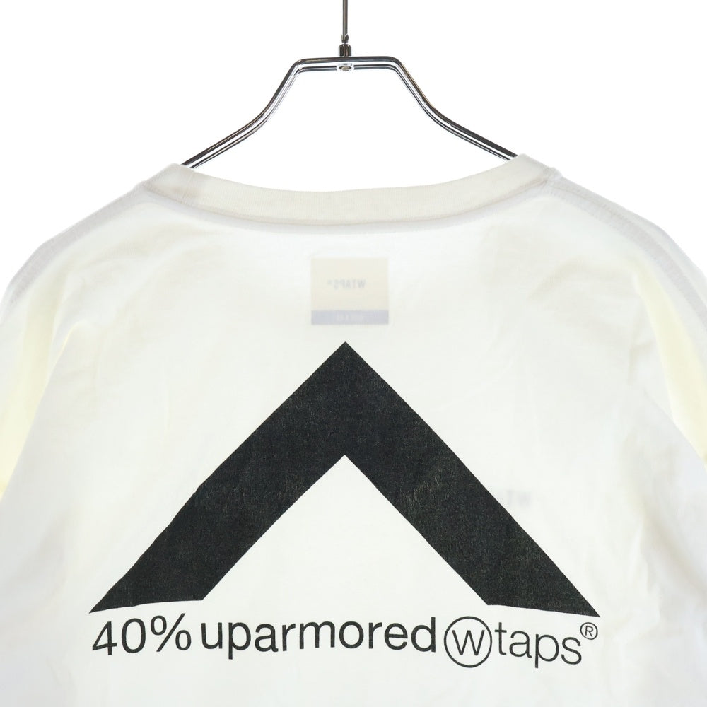 WTAPS(ダブルタップス) 20AW 40PCT UPARMORED Tee 両面プリント クルーネック長袖Tシャツカットソー ホワイト