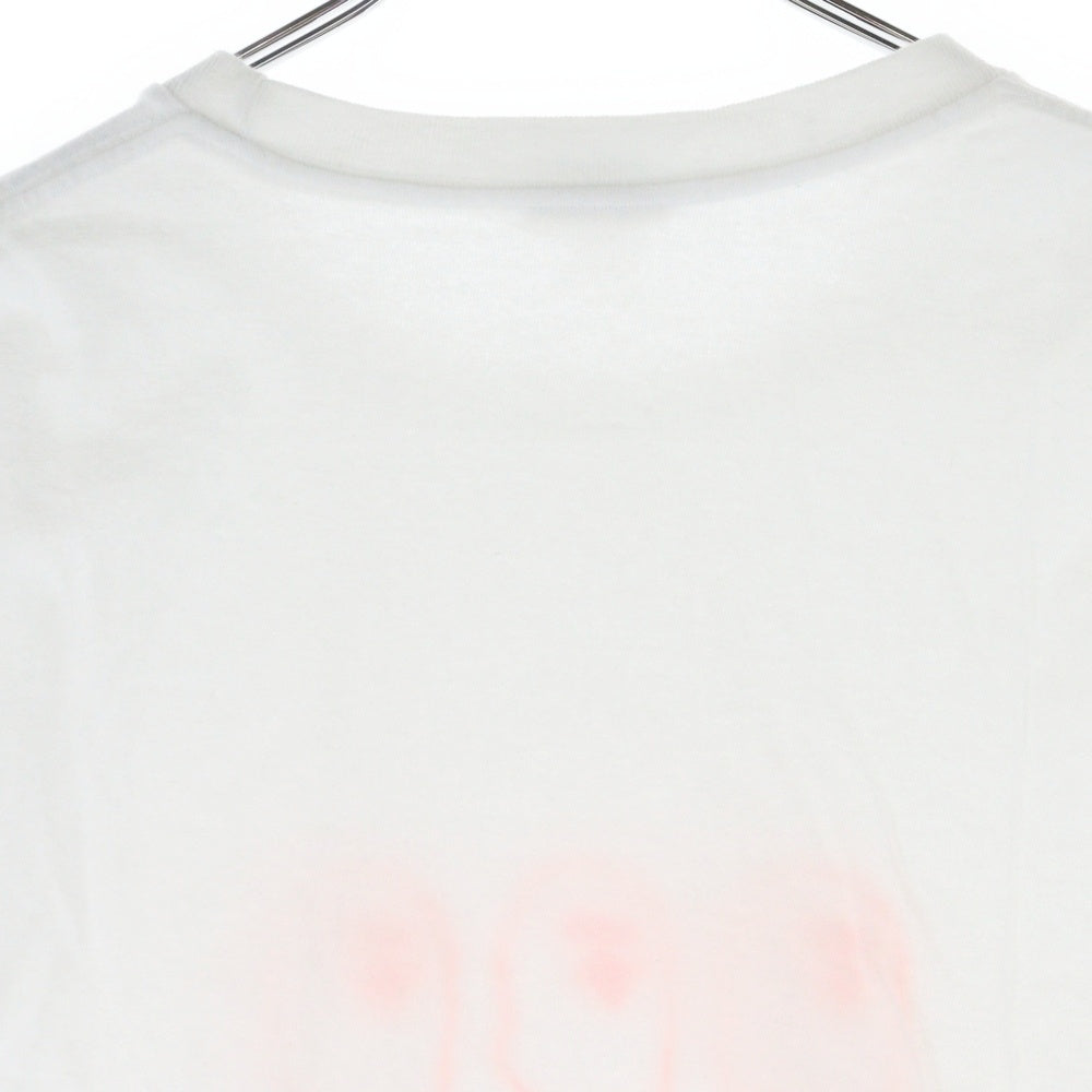 A BATHING APE(アベイシングエイプ) ×COMME des GARCONS フロントロゴ刺繍 クルーネック半袖Tシャツカットソー ホワイト