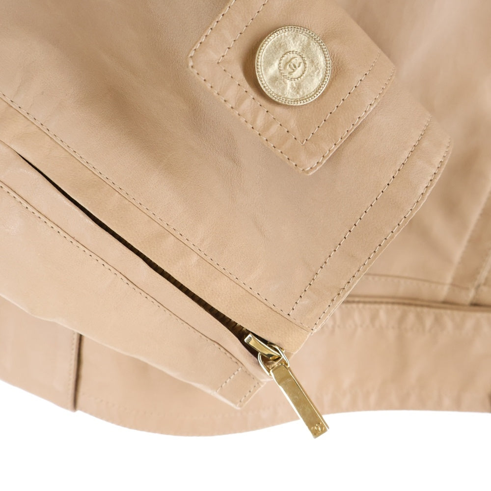 CHANEL(シャネル) ココマークボタン裏地花柄 ラムスキンダブル