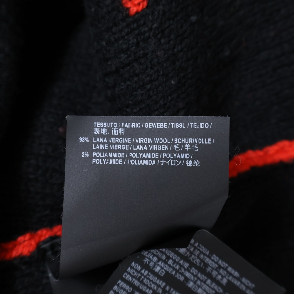 BALENCIAGA(バレンシアガ) 総柄ロゴプリント クルーネック長袖ニット