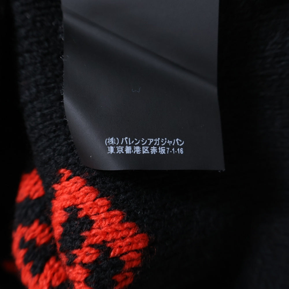 BALENCIAGA ロゴセーター 黒/赤 楽天市場】バレンシアガ BALENCIAGA ロゴ総柄 クルーネック ニット