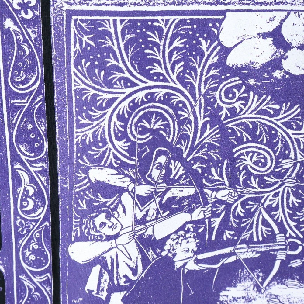 SUPREME(シュプリーム) 24SS Saint Sebastian Tee 両面プリント クルーネック長袖Tシャツカットソー ブラック/パープル