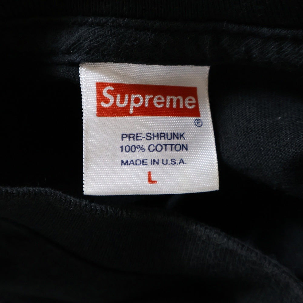 SUPREME(シュプリーム) 24SS Saint Sebastian Tee 両面プリント クルーネック長袖Tシャツカットソー ブラック/パープル