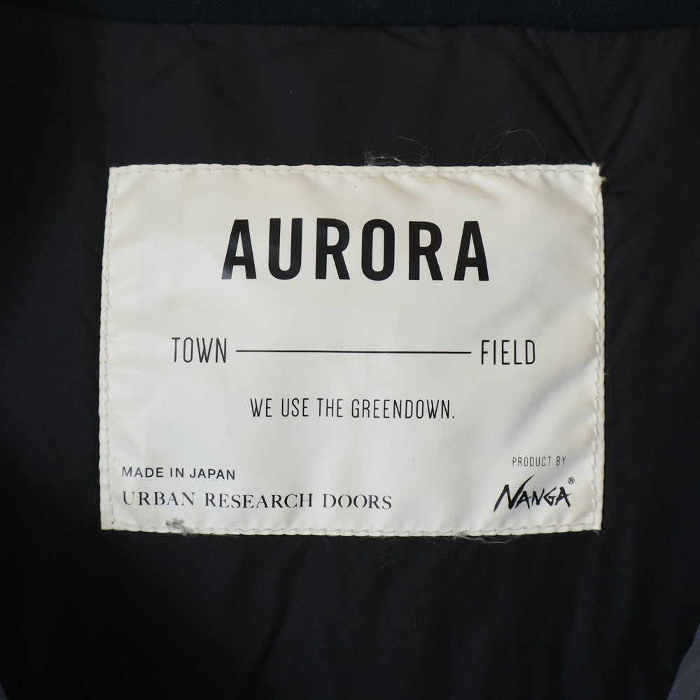NANGA(ナンガ) ×URBAN RESEARCH DOORS AURORA ×アーバンリサーチドアーズ オーロラ フーディーダウンジャケット ブラック DR87-17N001
