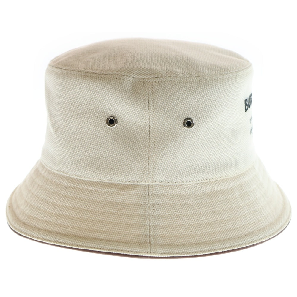 BURBERRY(バーバリー) ホースフェリーモチーフ フロント刺繍ロゴ バケットハット 帽子 アイボリー 8057401