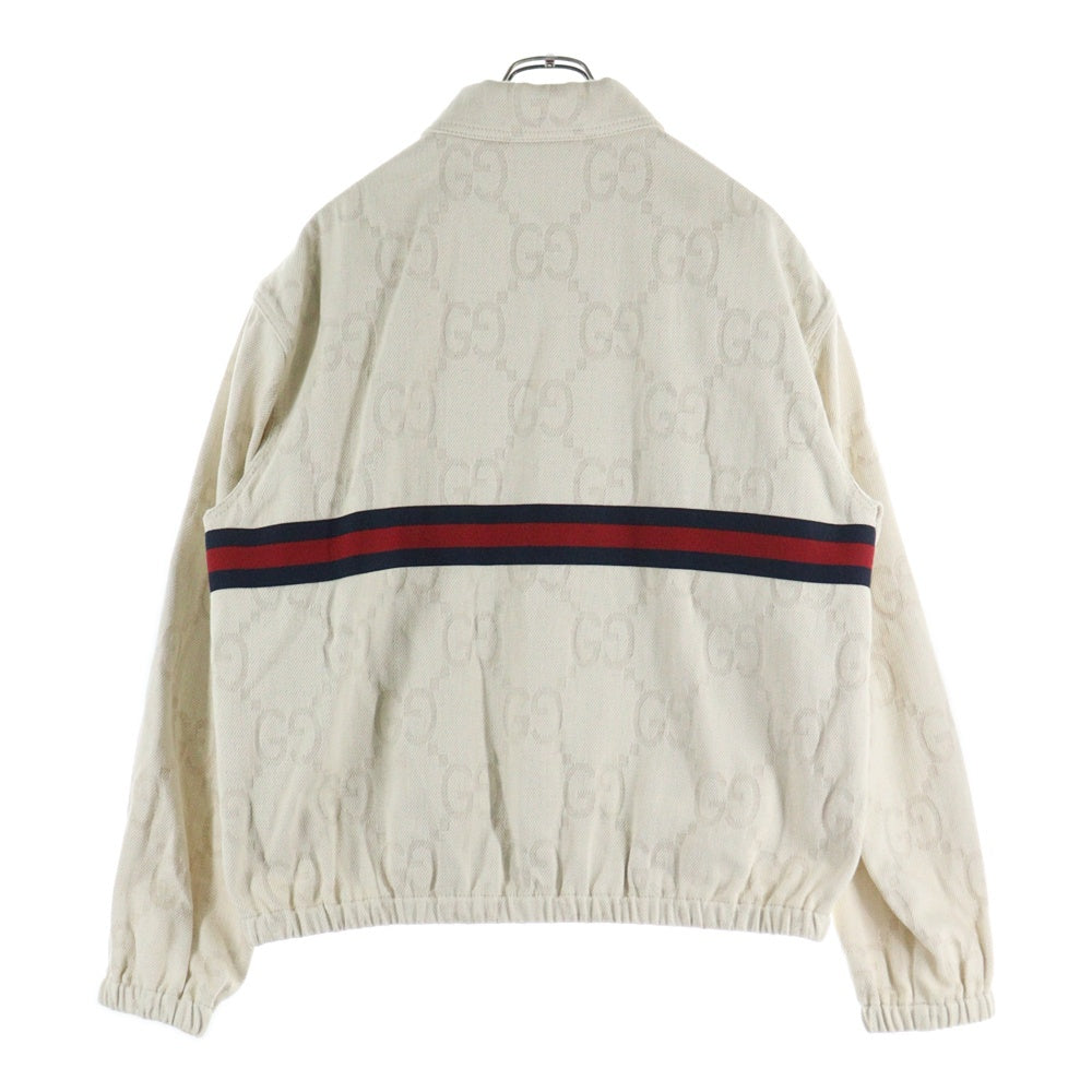 GUCCI(グッチ) マキシGG 総柄コットンデニムジャケット アイボリー 693205 XDB2G