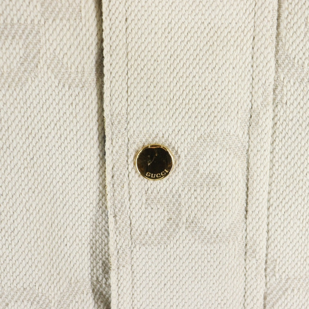 GUCCI(グッチ) マキシGG 総柄コットンデニムジャケット アイボリー 693205 XDB2G