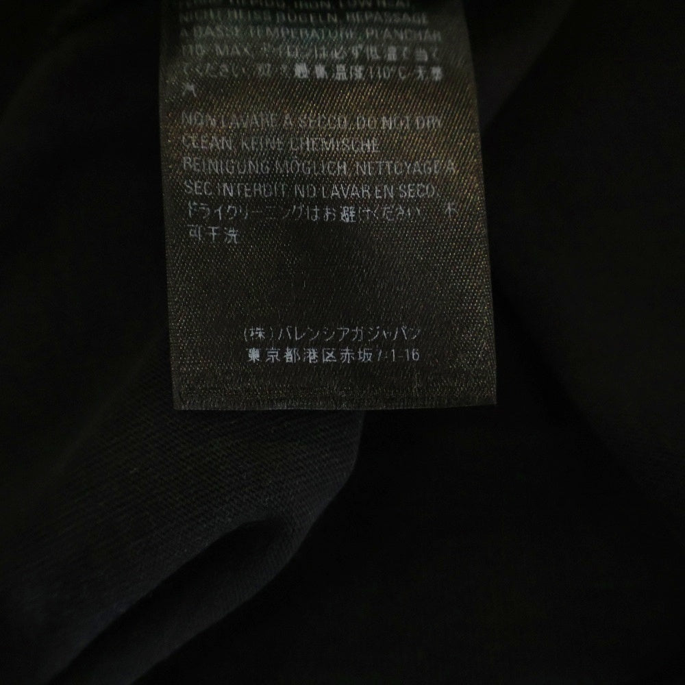 BALENCIAGA(バレンシアガ) フロントラメロゴプリント クルーネック半袖Tシャツカットソー ブラック 571205 TGV75