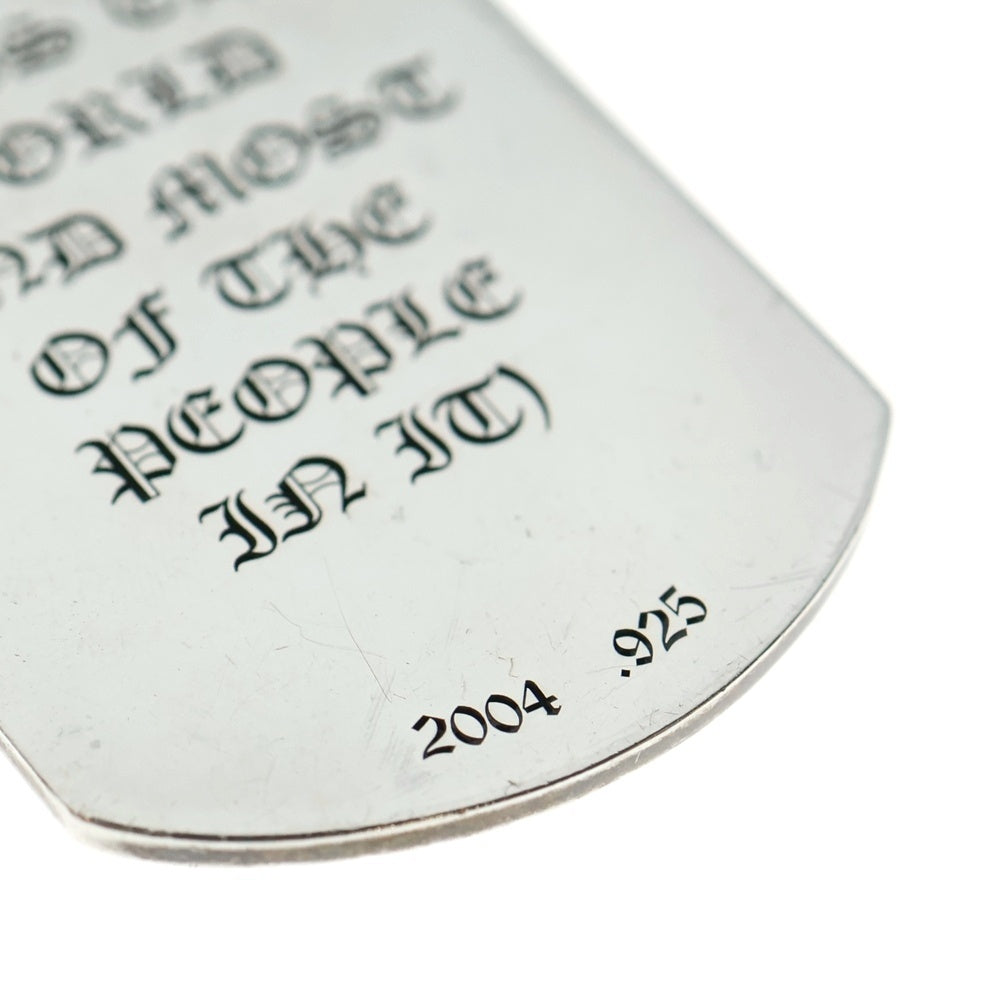 CHROME HEARTS(クロムハーツ) D TAG LRG GOD BLESS ゴットブレスドッグタグ ラージ ペンダントトップ シルバー