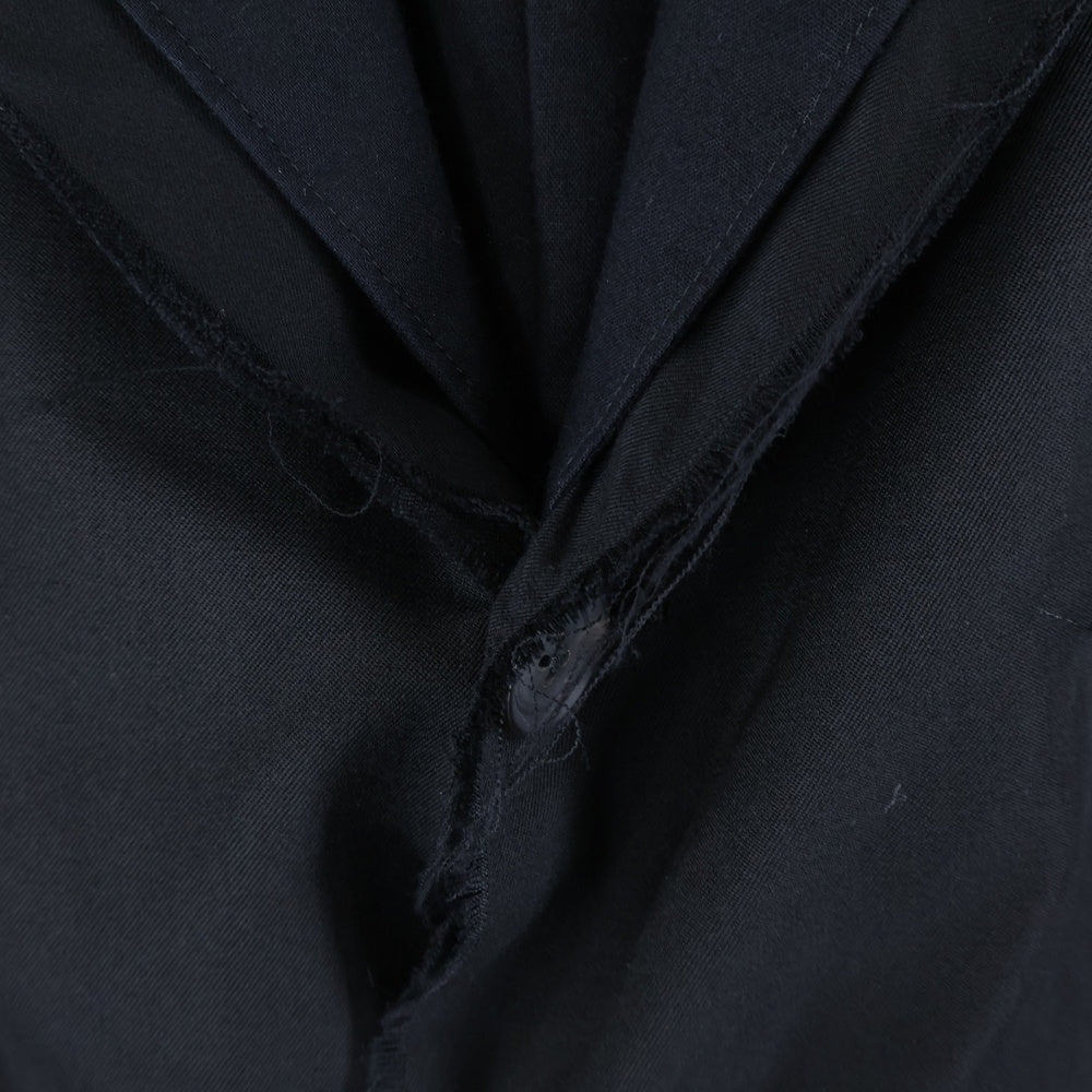 Yohji Yamamoto POUR HOMME(ヨウジヤマモト プールオム) 20AW 3ボタン 重ねステッチ止めレイヤード テーラードジャケット ブラック HR-J10-802