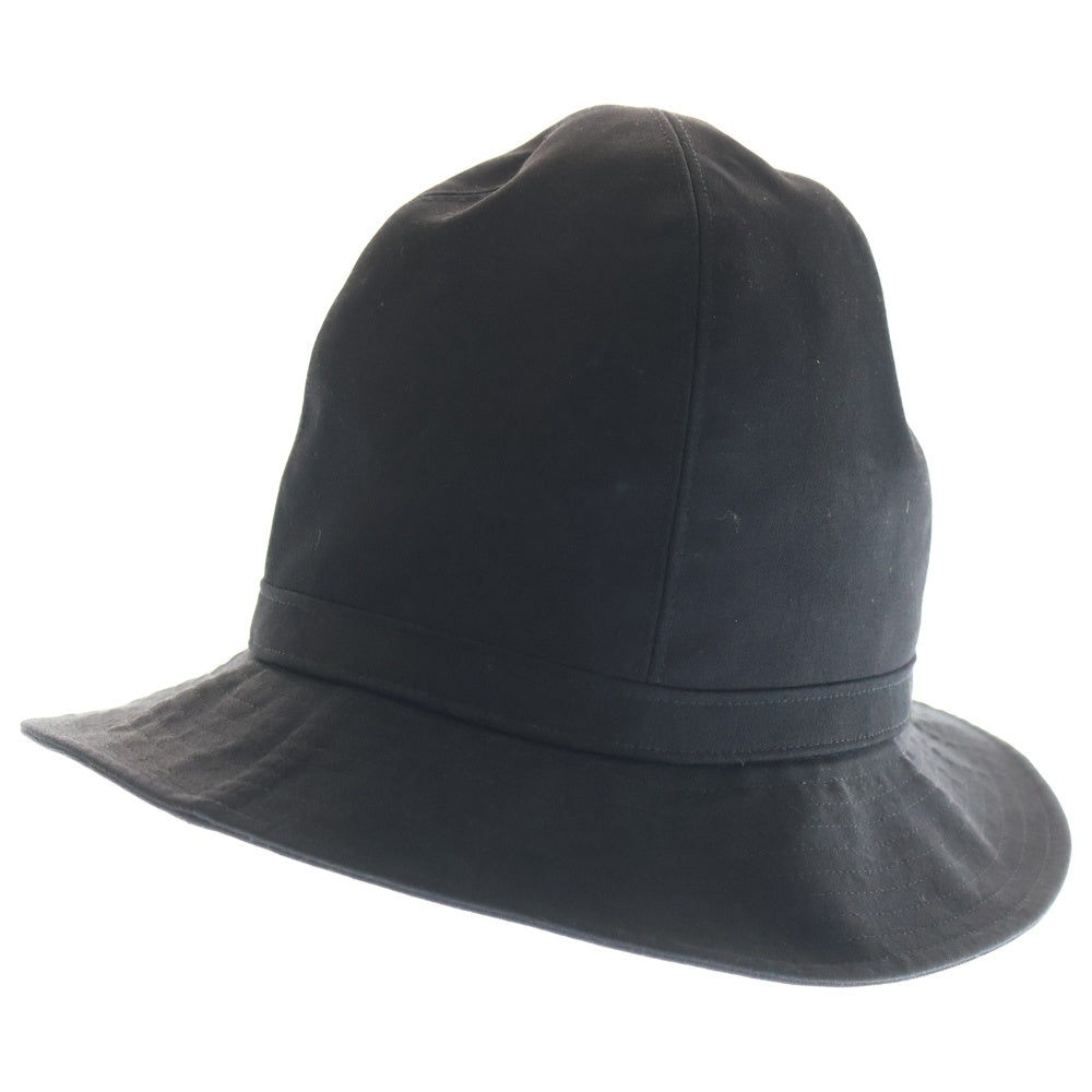 Yohji Yamamoto POUR HOMME(ヨウジヤマモト プールオム) GABARDINE FEDORA HAT シワギャバフェドラハット ブラック HS-H09-100