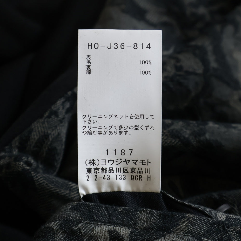 Yohji Yamamoto POUR HOMME(ヨウジヤマモト プールオム) 24AW 阪急限定 リバーシブル 3つボタンテーラードジャケット ブラック HO-J36-814