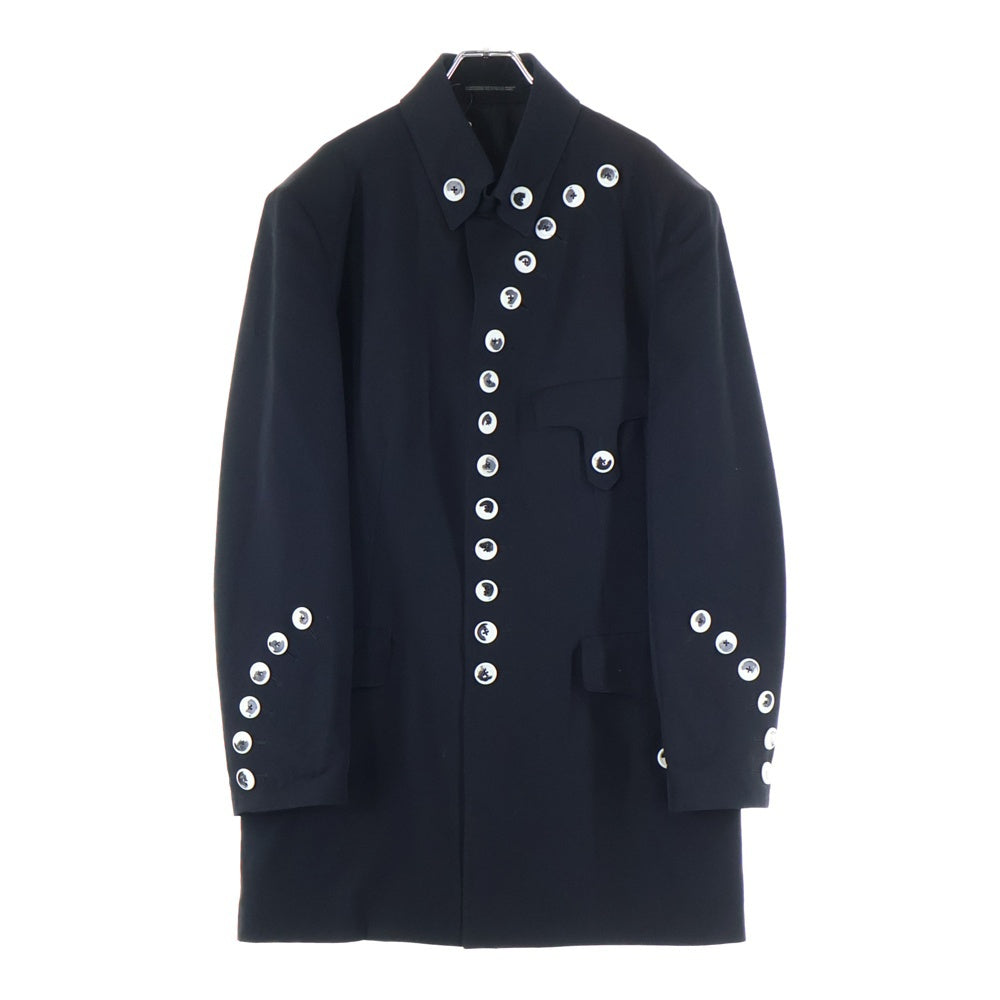 Yohji Yamamoto POUR HOMME(ヨウジヤマモト プールオム) 19AW 白釦 ボタンポケットデザイン テーラードジャケット ブラック HC-J41-100