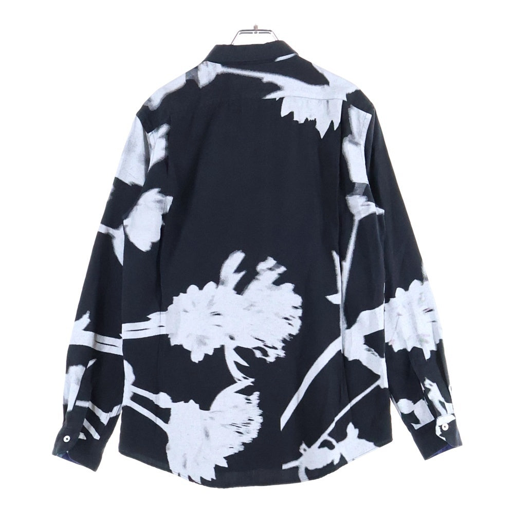 Paul Smith(ポールスミス) スクリーンフローラル 総柄長袖シャツブラウス ブラック 103324