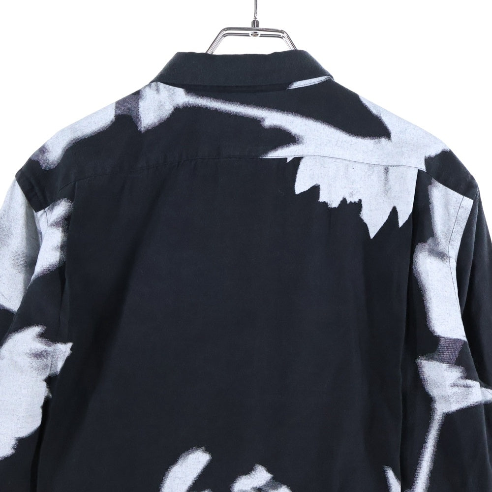 Paul Smith(ポールスミス) スクリーンフローラル 総柄長袖シャツブラウス ブラック 103324