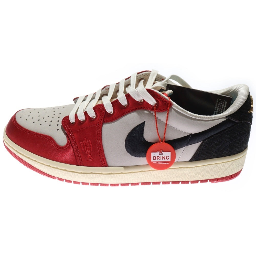 NIKE(ナイキ) ×Trophy Room Air Jordan 1 Low OG Sail and Varsity Red ×トロフィールーム エアジョーダン セイルアンドバーシティ ローカットスニーカー FN0432-100