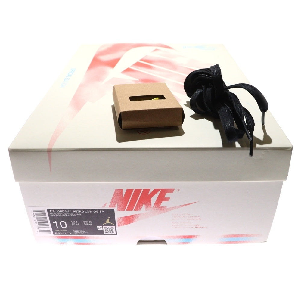 NIKE(ナイキ) ×Trophy Room Air Jordan 1 Low OG Sail and Varsity Red ×トロフィールーム エアジョーダン セイルアンドバーシティ ローカットスニーカー FN0432-100