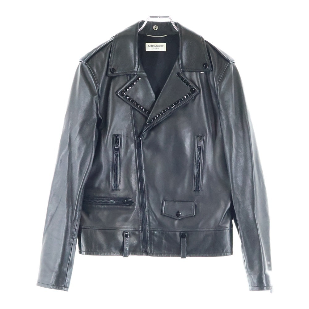 SAINT LAURENT PARIS(サンローランパリ) スタッズ装飾 クラシックライダースレザージャケット ブラック 455996 Y5OA1